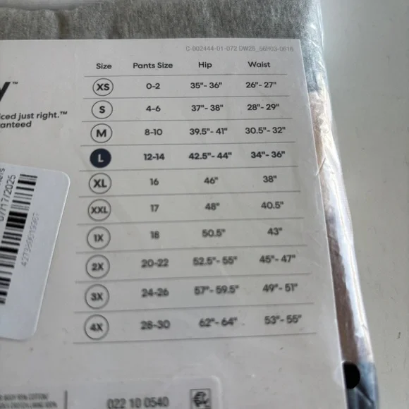 Deal Worthy Women’s 5 Pack Cotton Briefs Underwear, Size L - Picture 5 of 5